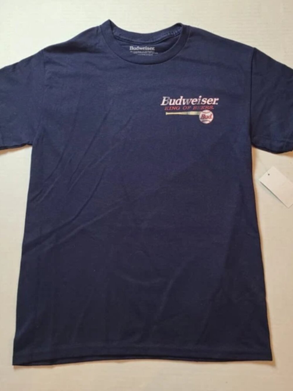 Budweiser Baseball T Shirt Mens Size S Bud King Of Beers Est 1876 New W/ Tags🍺